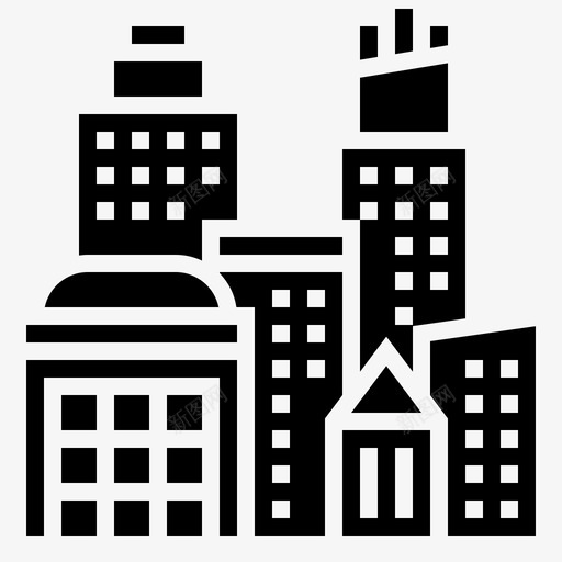 建筑城市景观大都会svg_新图网 https://ixintu.com 建筑 城市 景观 大都会 现代 元素 雕文
