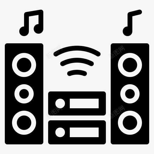 立体声音频互联网svg_新图网 https://ixintu.com 立体声 音频 互联网 音乐 联网 字形