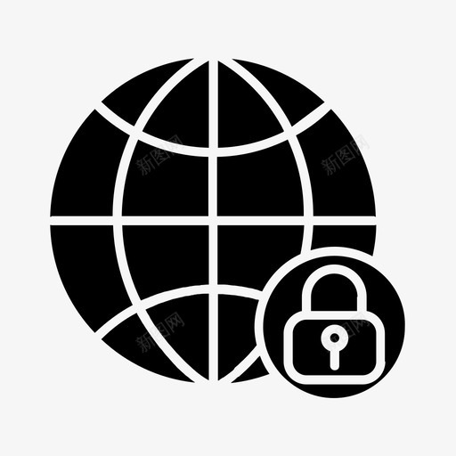 互联网安全互联网连接锁定svg_新图网 https://ixintu.com 互联网 安全 连接 锁定 数字 生活