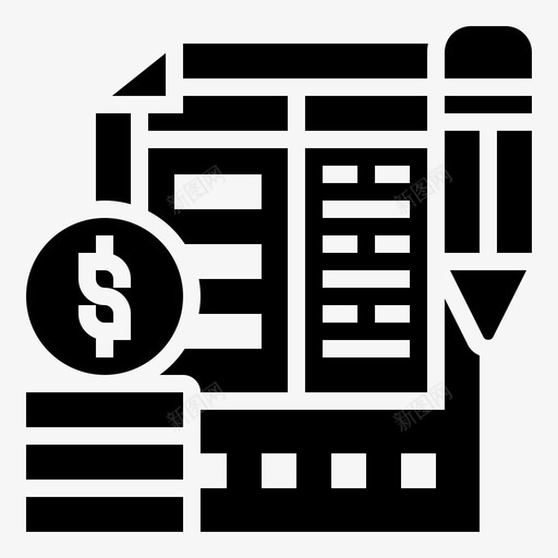 账户余额财务利润svg_新图网 https://ixintu.com 账户 余额 财务 利润 报表 会计 字形