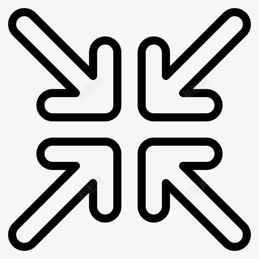 焦点箭头方向svg_新图网 https://ixintu.com 箭头 焦点 方向 最小化 目标 缩放 轮廓