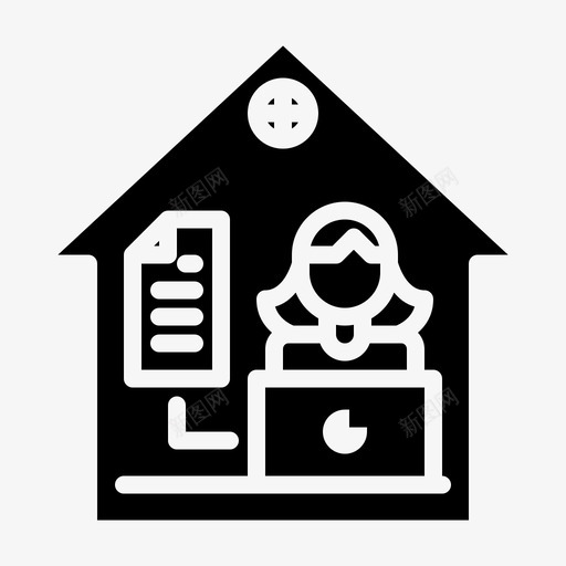 在家工作女性自由职业者svg_新图网 https://ixintu.com 在家 工作 女性 自由职业者 网络