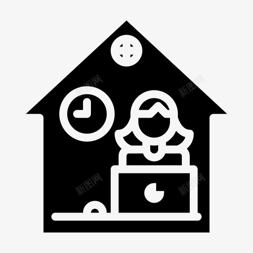 在家工作女性自由职业者svg_新图网 https://ixintu.com 在家 工作 女性 自由职业者 网络