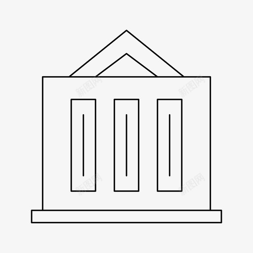 学院领事馆大使馆svg_新图网 https://ixintu.com 学院 领事馆 大使馆 机构 建筑 细线