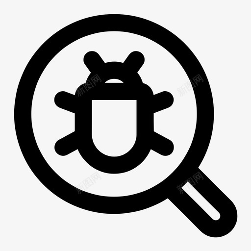 查找bug搜索病毒svg_新图网 https://ixintu.com 查找 搜索 病毒 安全