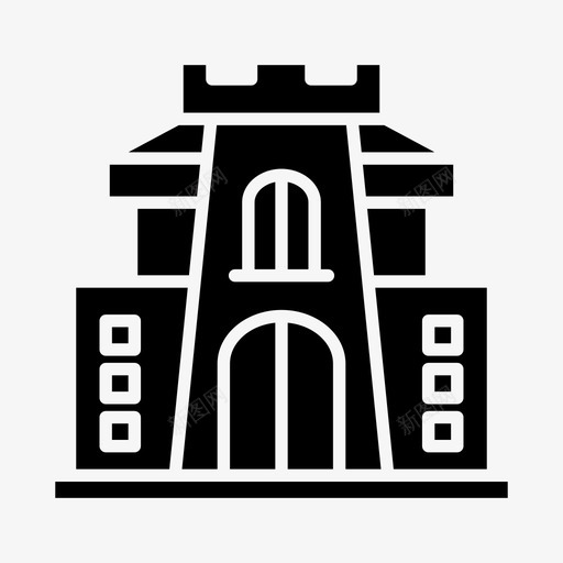宫殿城堡堡垒svg_新图网 https://ixintu.com 宫殿 城堡 堡垒 大门 中世纪 建筑 坚固