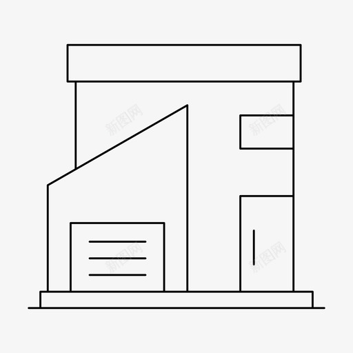 建筑住宿城市svg_新图网 https://ixintu.com 建筑 住宿 城市 大厦 住宅 细线
