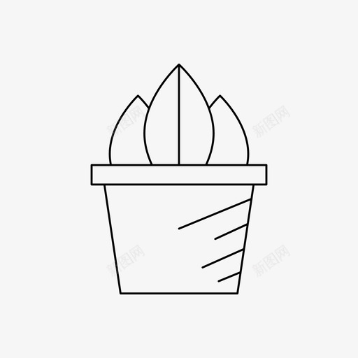 植物园林生长svg_新图网 https://ixintu.com 植物 植物园 园林 生长 叶片 有机 细线