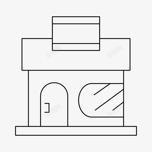商店大楼商业svg_新图网 https://ixintu.com 商店 大楼 商业 市场 细线