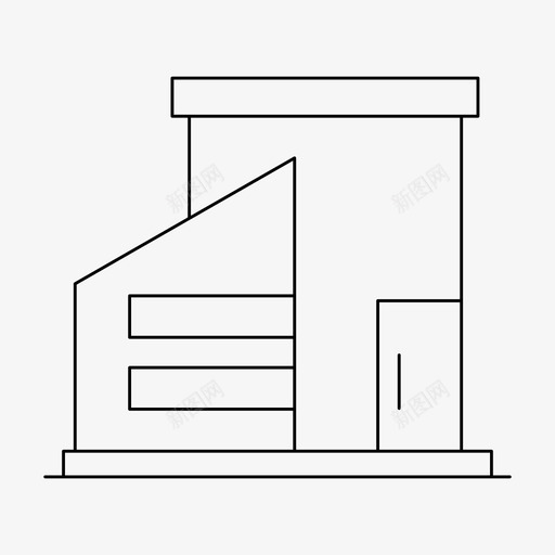 建筑住宿城市svg_新图网 https://ixintu.com 建筑 住宿 城市 大厦 住宅 细线