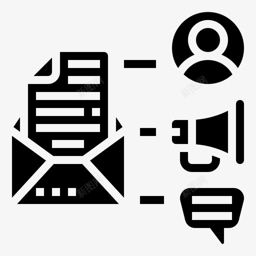 电子邮件营销广告公告svg_新图网 https://ixintu.com 电子邮件 营销 广告 公告 新闻 市场 经济 雕文