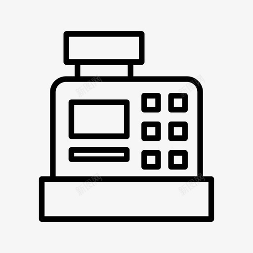 收银员机器零售svg_新图网 https://ixintu.com 收银员 机器 零售 购物 商店 基本 图标