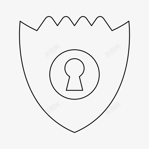 盾牌徽章警卫svg_新图网 https://ixintu.com 盾牌 徽章 警卫 钥匙 安全 细线