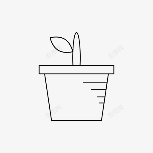 苗木园林自然svg_新图网 https://ixintu.com 植物 苗木 园林 自然 芽苗菜 细线