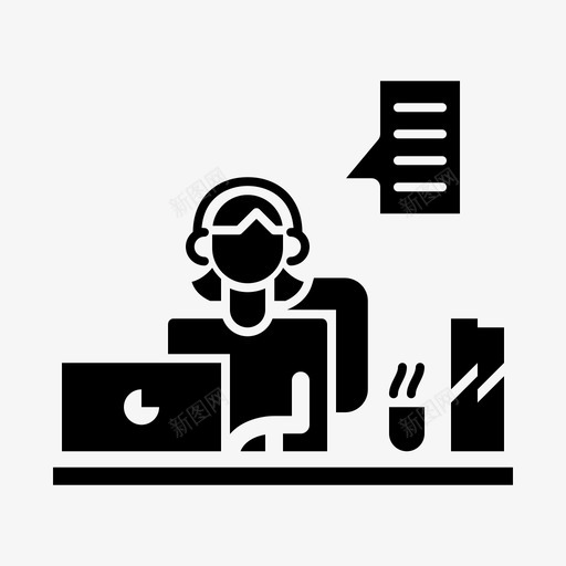 在家工作女性自由职业者svg_新图网 https://ixintu.com 工作 在家 女性 自由职业者