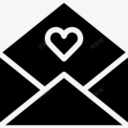 爱的信封心信svg_新图网 https://ixintu.com 爱的 信封 情人节 心信