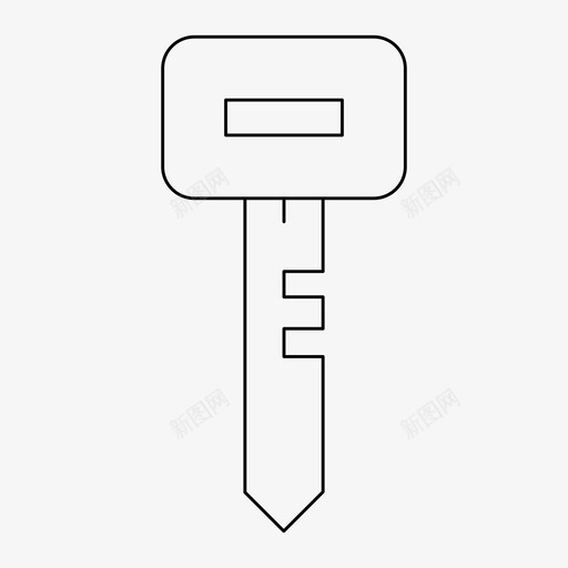 钥匙锁保险箱svg_新图网 https://ixintu.com 钥匙 保险箱 开锁 细线
