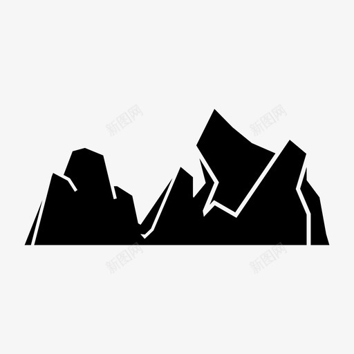 山自然岩石svg_新图网 https://ixintu.com 山山 自然 岩石 山谷 山脉