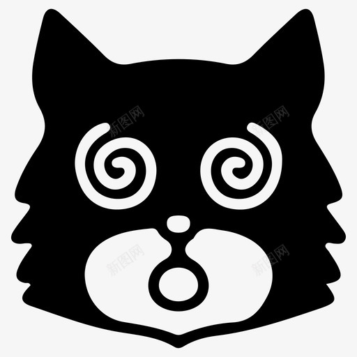 头晕化身猫svg_新图网 https://ixintu.com 表情 符号 头晕 化身 可爱