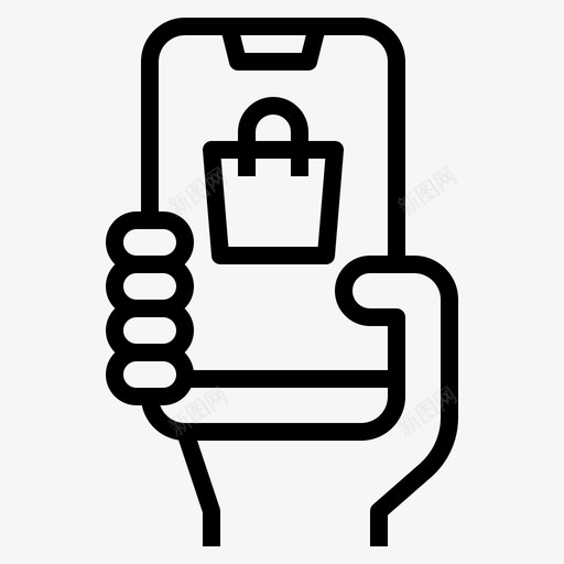 手机购物送货在线svg_新图网 https://ixintu.com 手机 购物 工作 送货 在线 在家 概述