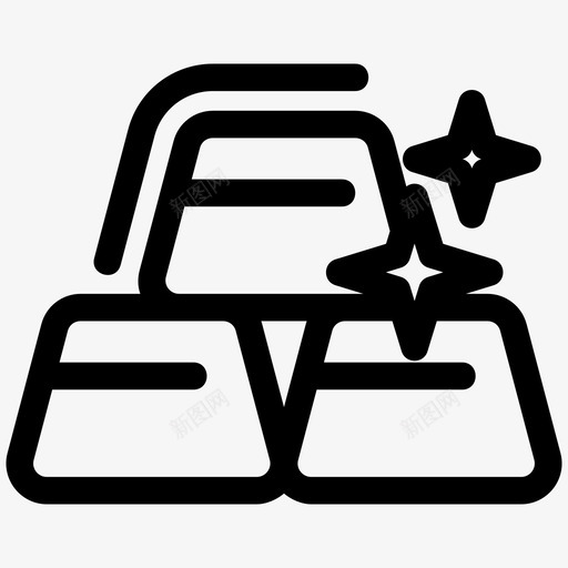 黄金投资金属svg_新图网 https://ixintu.com 黄金 投资 金属 闪亮 宝藏 金融
