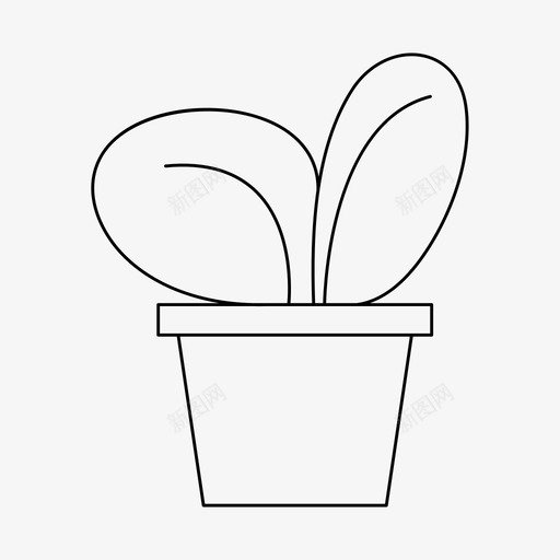 植物园林生长svg_新图网 https://ixintu.com 植物 植物园 园林 生长 叶片 有机 细线