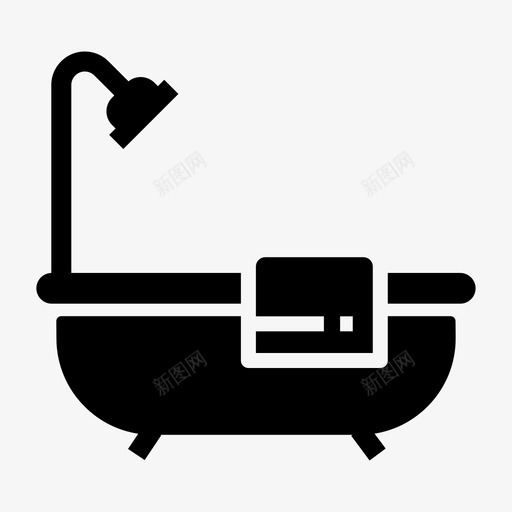 浴缸便利设施浴室svg_新图网 https://ixintu.com 浴缸 便利设施 浴室 家具 室内