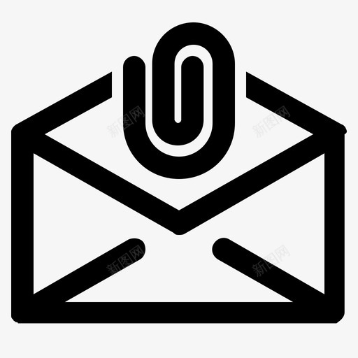 附件电子邮件收件箱svg_新图网 https://ixintu.com 附件 电子邮件 收件箱 图标