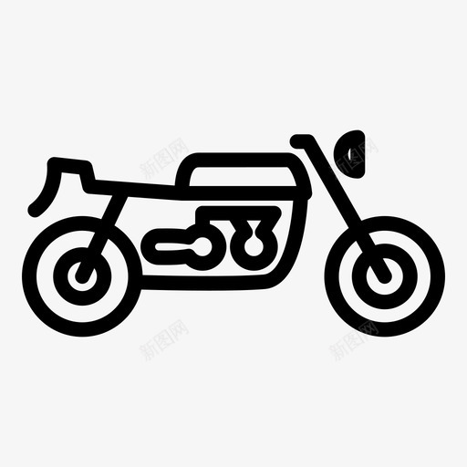 赛车经典摩托车svg_新图网 https://ixintu.com 摩托车 赛车 经典 复古 轮廓