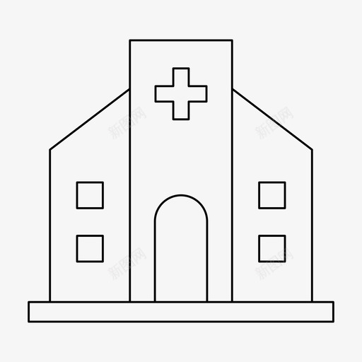 医院诊所治疗svg_新图网 https://ixintu.com 医院 诊所 治疗 医务室 医疗 细线