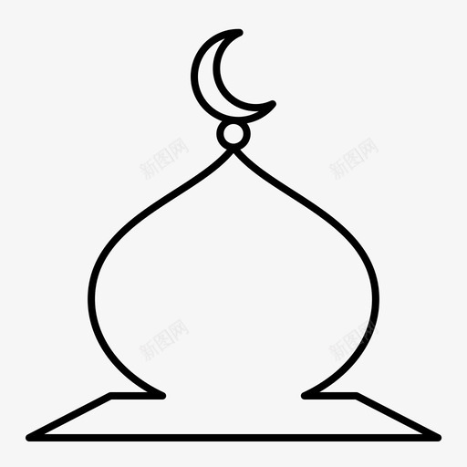 清真寺穹顶新月形伊斯兰svg_新图网 https://ixintu.com 清真寺 穹顶 斋月 新月形 伊斯兰