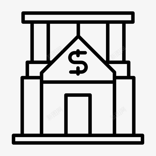 银行大楼金融svg_新图网 https://ixintu.com 银行 大楼 金融 研究所 货币 建筑