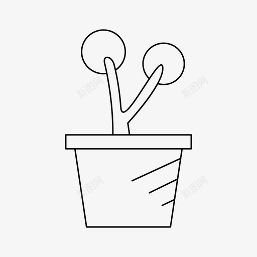 苗木园林自然svg_新图网 https://ixintu.com 植物 苗木 园林 自然 幼树 芽苗菜 细线
