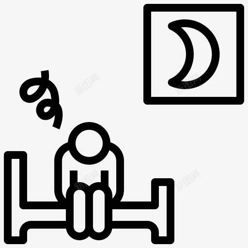 压力失眠紧张svg_新图网 https://ixintu.com 压力 失眠 紧张 忧虑 工作 生活 平衡 管理