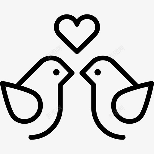 情人节鸟心svg_新图网 https://ixintu.com 情人节 心爱 浪漫婚礼