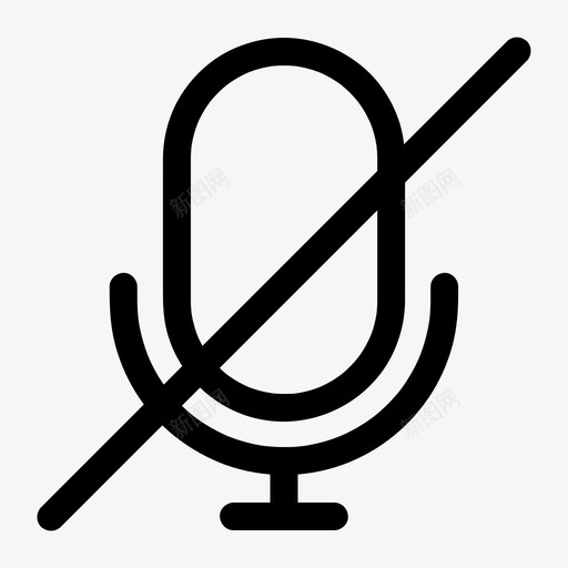 麦克风关闭音频静音svg_新图网 https://ixintu.com 麦克风 关闭 音频 静音 录音 停止 聊天 界面