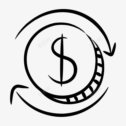 资金流现金流投资svg_新图网 https://ixintu.com 资金流 现金流 投资 资金 流入 美元 收藏