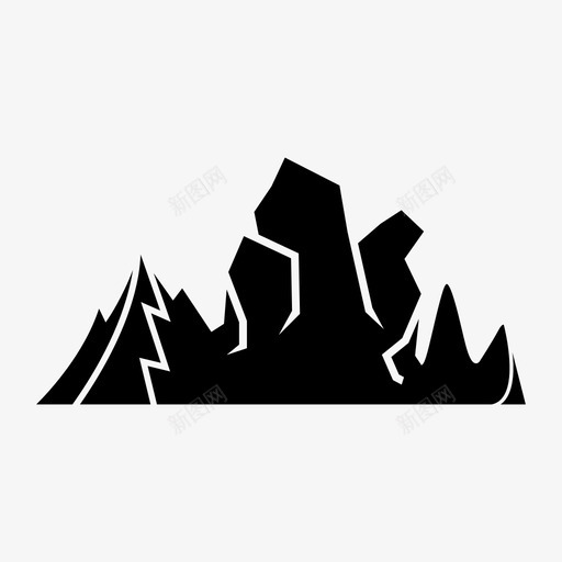 山脉岩石风景svg_新图网 https://ixintu.com 山脉 岩石 风景 山谷