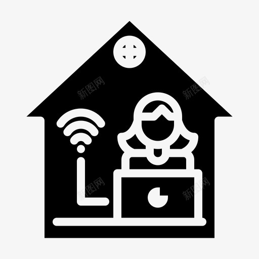 在家工作女性自由职业者svg_新图网 https://ixintu.com 在家 工作 女性 自由职业者 网络