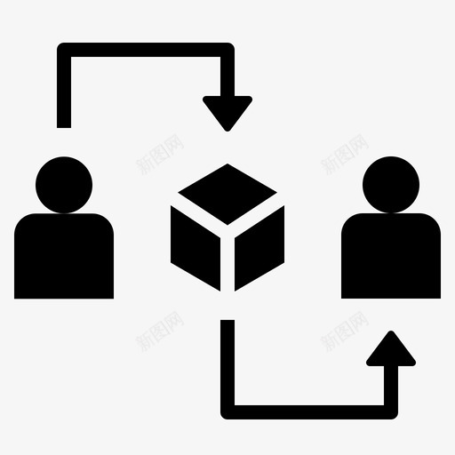商品交易交付svg_新图网 https://ixintu.com 交易 商品 交付 零售 交易商 商店 流雕文