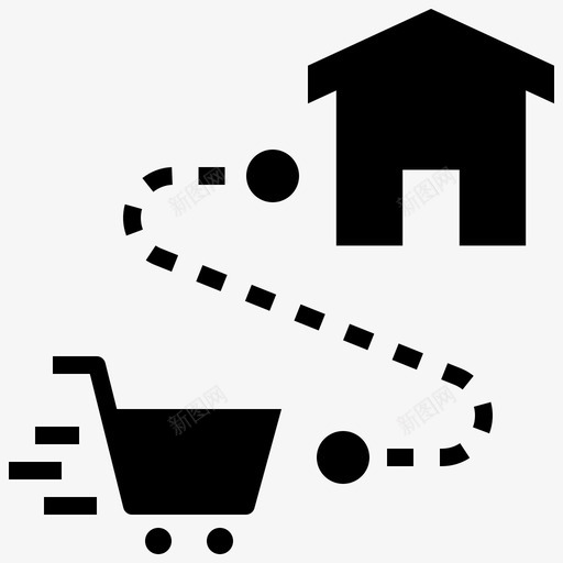 送货上门网上购物服务svg_新图网 https://ixintu.com 送货上门 网上 购物服务 送货 商店 新的 正常 接触 字形
