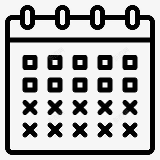 缺席离开日历svg_新图网 https://ixintu.com 日历 日期 缺席 离开 失踪 工作 工作日