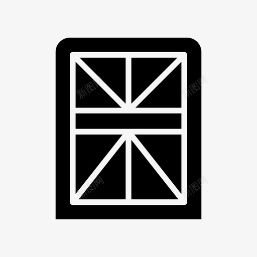 窗户关闭装饰svg_新图网 https://ixintu.com 窗户 关闭 装饰 玻璃 内部 实心