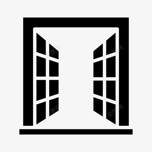 窗户装饰玻璃svg_新图网 https://ixintu.com 窗户 装饰 玻璃 室内 敞开式 实心