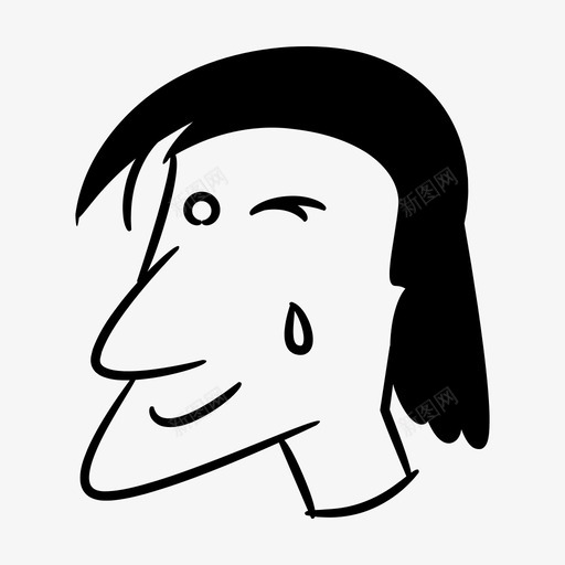 累了漫画脸svg_新图网 https://ixintu.com 漫画 累了 脸头 人类 头像