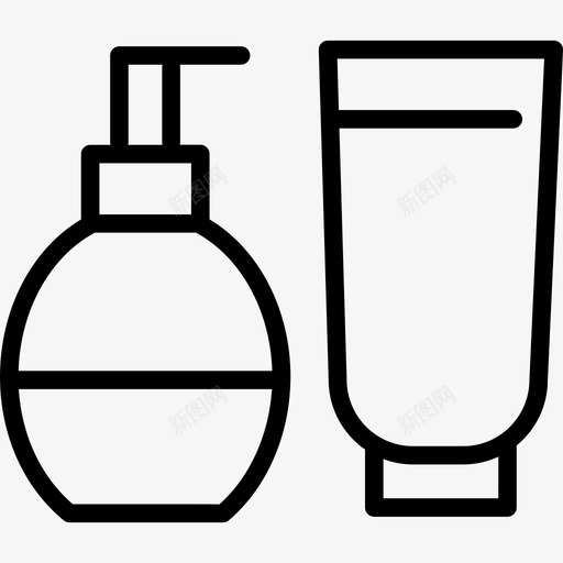 面霜美容清洁剂svg_新图网 https://ixintu.com 化妆品 面霜 美容 清洁剂 润肤霜 纹身