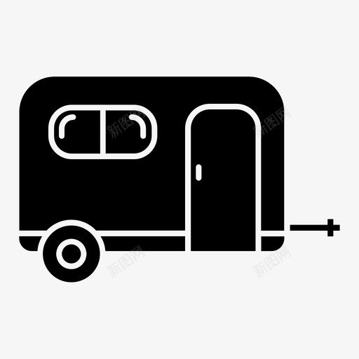 大篷车营地移动房屋svg_新图网 https://ixintu.com 营地 大篷车 移动 房屋 房车 标志 图标