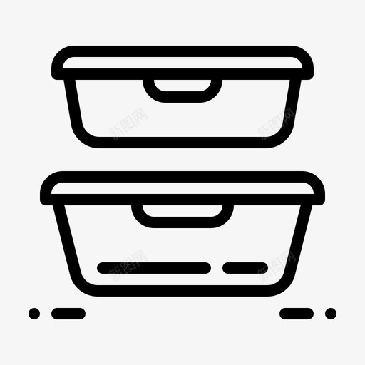 塑料容器食品厨房svg_新图网 https://ixintu.com 塑料 容器 厨房用具 食品