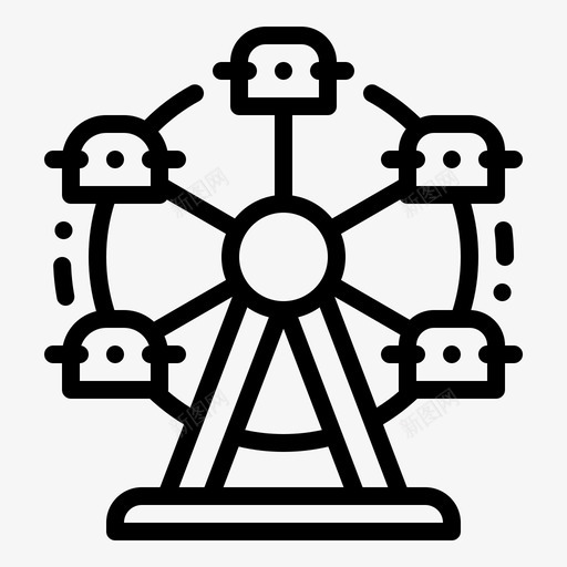 摩天轮游乐园景点svg_新图网 https://ixintu.com 摩天轮 游乐园 景点 嘉年华 主题公园
