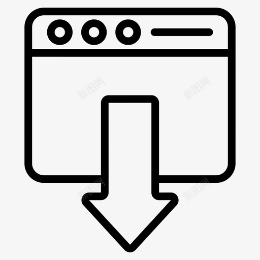 网页下载数据下载在线下载svg_新图网 https://ixintu.com 下载 网页 下载网 数据 在线 下载网站 搜索引擎 优化 营销 线图 图标